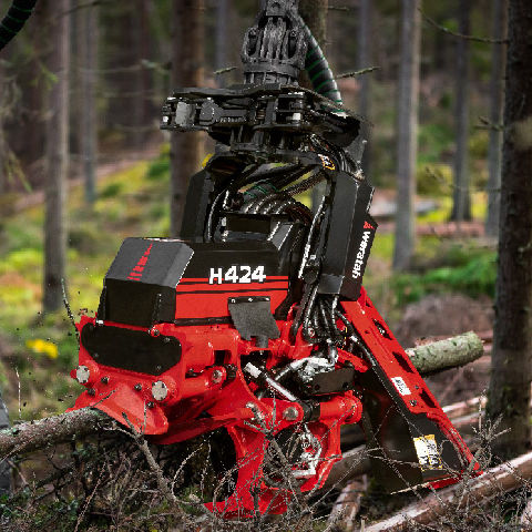 Cabeçote de harvester para processamento de árvores - H424 - Waratah - com desgalhador