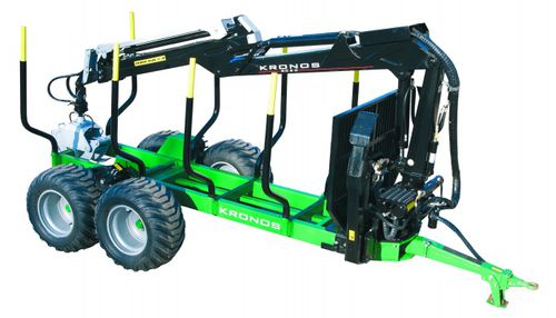 Carreta com 2 eixos - Kronos 120H,120 4WD - Wikar Oy AB - florestal / 12 toneladas / com grua