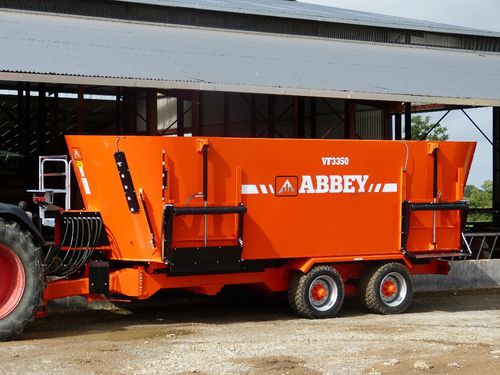 Vagão misturador vertical - VF Series - Abbey Machinery Ltd. - de arrasto / com 3 roscas / por tomada de força