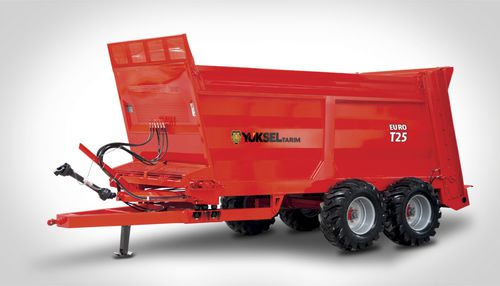 Vagão distribuidor de esterco de arrasto - T25 - Yüksel Tarım - com batedores verticais / tandem
