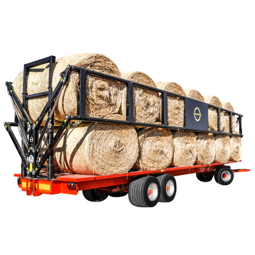 Carreta prancha - PL GC - juscafresa s.a. - com 3 eixos / para fardos / com sistema de freio hidráulico