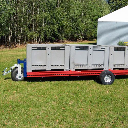 Carreta com tubo de descarga superior - Orchard Bin Trailer Platform H3 - JAGODA JPS Agromachines - com 1 eixo / agrícola / autodescarregável