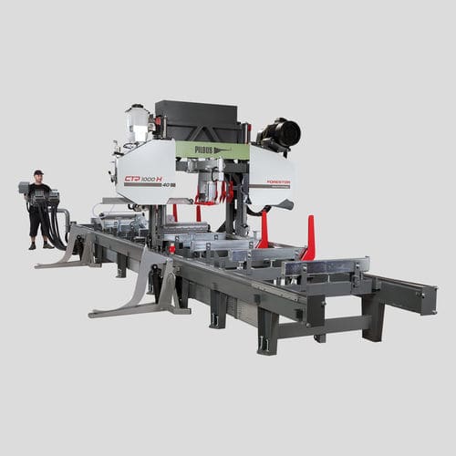 Serraria de fita - CTR 1000 H / 40 - pilous - horizontal / estacionária / com esteira transportadora