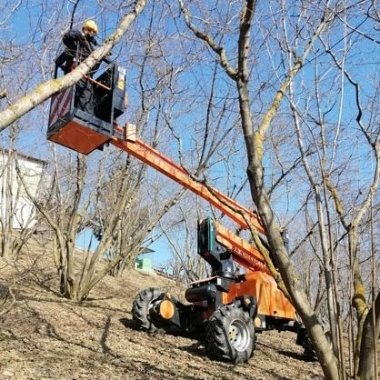 Plataforma elevatória com tração nas 4 rodas - P12 - MECAPLUS S.L - para poda de árvores / articulada / autopropelida