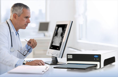 Digitalizador de placas de fósforo fotoestimulável veterinário - iCR Chrome - Diagnostic Imaging Systems - compacto