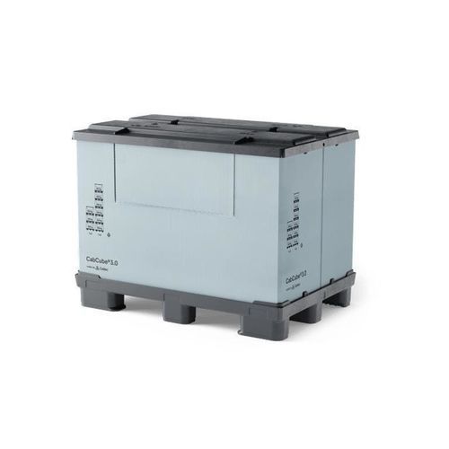 Caixa-palete em plástico - CabCube 3.0 (9F) - Cabka Group GmbH - com tampa / empilhável / dobrável