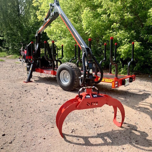 Grua florestal montada em carreta - FB40L - FTG | Källefall - montada em trator / com lança articulada