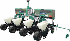 Semeadora de precisão com tremonha - JS series - TAKAKITA CO.,LTD. - montada em trator