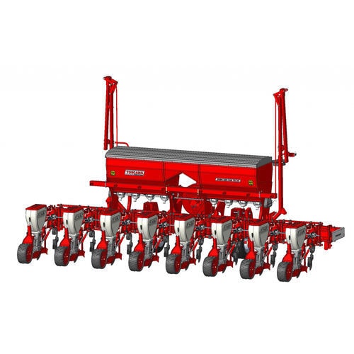 Semeadora de precisão pneumática - TOSCANO Agricultural Machinery - de disco / de 8 linhas / montada em trator