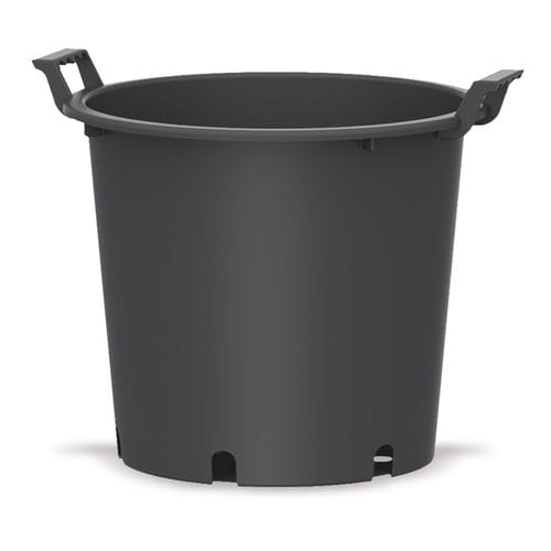 Vaso em material plástico - CM series - Alber - redondo / reciclável / preto