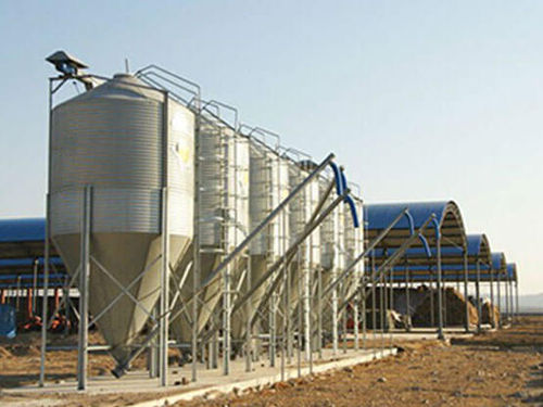 Silo para cereais - SRON SILO ENGINEERING - em aço galvanizado / com fundo cônico