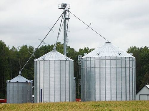 Silo para cereais - TCZK series - SRON SILO ENGINEERING - para trigo / em aço / com tremonha