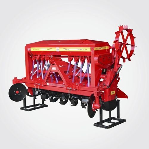 Semeadora de fluxo contínuo mecânica - BHIM  - KS Agrotech Pvt. Ltd. - montada em trator