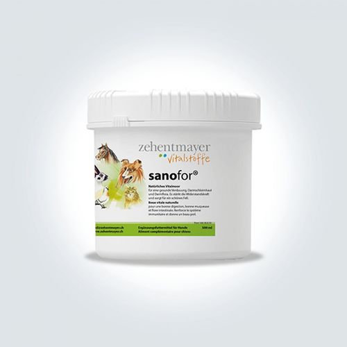 Suplemento para animais - sanofor® 500 g – Moorliquid - Zehentmayer Vitalstoffe - para cães / em pó / para a digestão