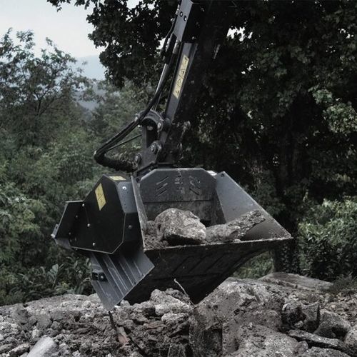 Caçamba para canteiros de obras - CBF-L 120 - CM SRL - para reciclagem / para carregadeira / para manipulador telescópico