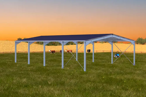 Galpão de armazenamento para bovinos - Batimentsmoinschers.com - pré-fabricado / galvanizado