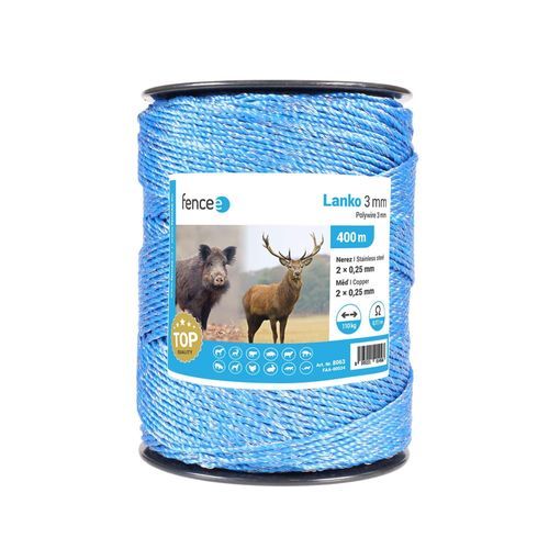 Arame em fio sintético - 8063 - VNT ELECTRONICS S.R.O. - para cercamento de animais / com condutor de aço