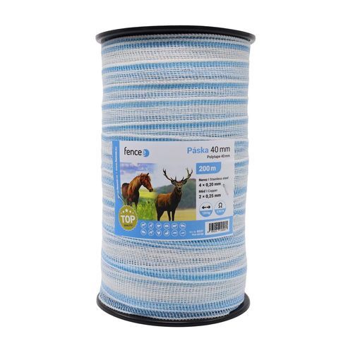 Fita em aço - 8221 - VNT ELECTRONICS S.R.O. - para cercamento de animais / com condutor de aço / reforçada