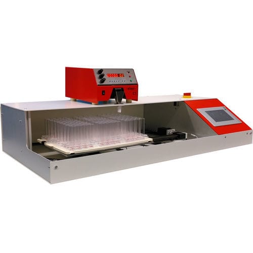 Enchedora de bandejas para microplacas - XY - elmor AG