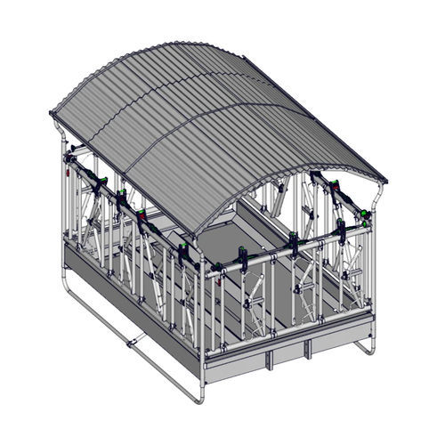 Suporte de feno para bovinos - RA09 series - Teemore Engineering Limited - metálico / coletivo / com teto