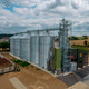 silo para cereais / metálico / em aço galvanizado / com fundo plano